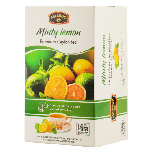 Чай зелений фруктовий "Minty Lemon" 25пак*1,5г (Шрі Ланка, ТМ "Mabroc")