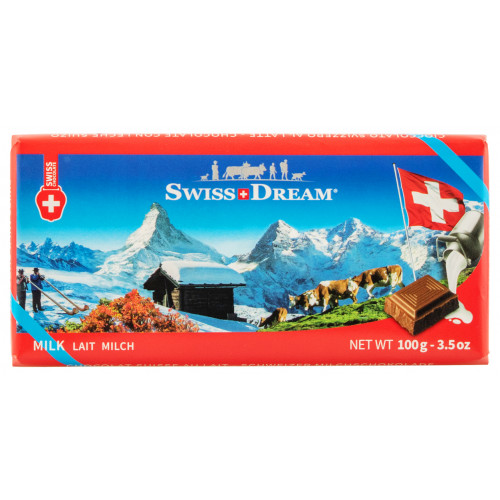 Шоколад молочний "SwissDream Souvenir" 100г (Швейцарія, ТМ "SwissDream")