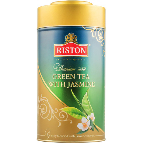 Чай зелений "With Jasmine" 225г ж/б (Шрі-Ланка, ТМ "Riston")