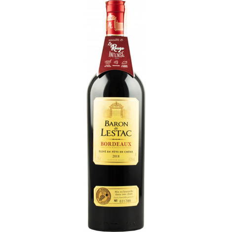 Вино "Bordeaux Baron de Lestac AOP" черв.сух 0,75л 13-13,5% (Франція, Бордо, ТМ "Baron de Lestac")