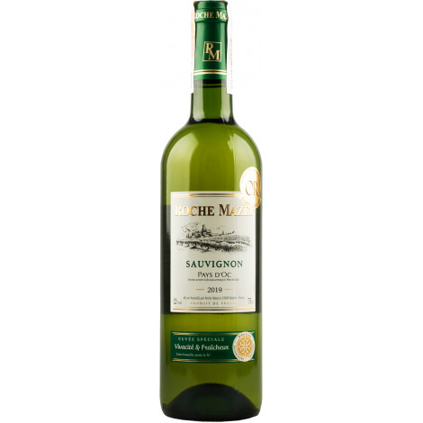 Вино "Sauv.blanc Pays D'oC IGP" біл.сух 0,75л 12% (Франція, Лангедок-Руссільон, ТМ "Roche Mazet")