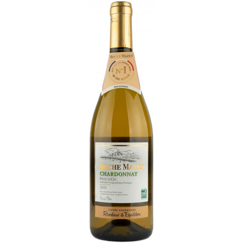 Вино "Chardonnay Pays D'oC IGP" біл.сух 0,75л 13% (Франція, Лангедок-Руссільон, ТМ "Roche Mazet")