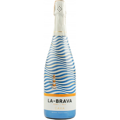 Вино ігристе "Cava Semi " біл.нсух 0,75л 11,5%(Іспанія,Каталонія, ТМ "La Brava")
