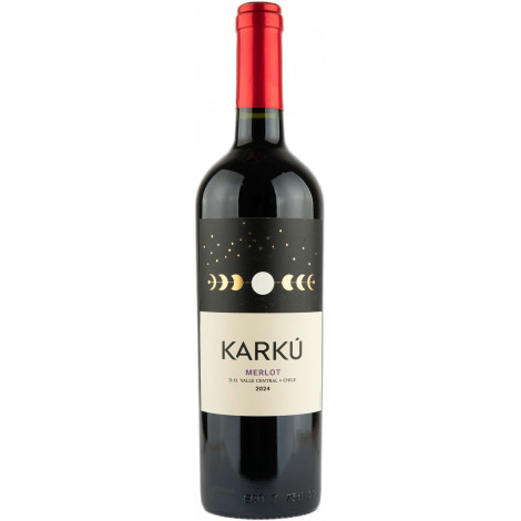 Вино "Merlot KARKU" черв.сух 0,75л 13% (Чилі, Д.Мауле, ТМ "Karku")