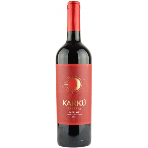 Вино "Merlot Reserva KARKU 2024" черв.сух 0,75л 13% (Чилі, Д.Мауле, ТМ "Karku")