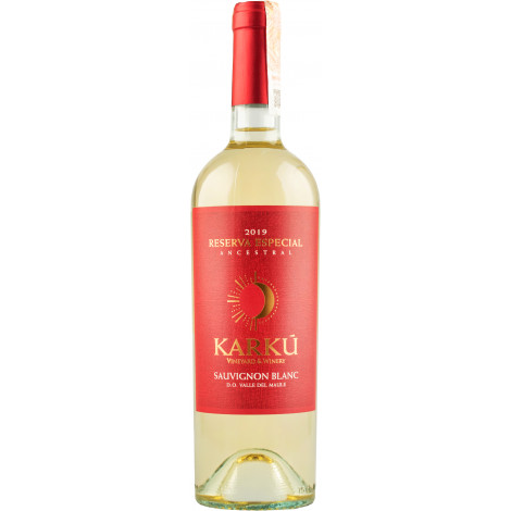 Вино "Sauvignon Blanc Reserva KARKU 2022" біл.сух 0,75л 13% (Чилі, Д.Мауле, ТМ "Karku")