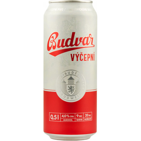 Пиво свiтле "Budweiser Budvar 10%" 0,5л 4% ж/б (Чехiя, ТМ" Budweiser Budvar")