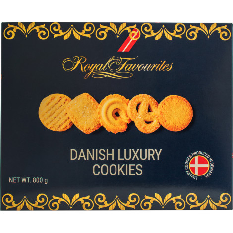 Печиво "Royal Favourites Danish" 800г картон (Данія, ТМ "Royal Favourites")