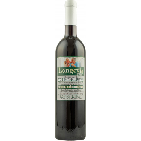 Вино безалкогольне "Longevia" черв.сух 0,75л (Іспанія, Галичина, ТМ "Longevia")