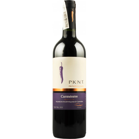 Вино "P.K.N.T Carmenere Private Reserve" черв.сух 0,75л 13,5% (Чилі, Ц.Доліна, ТМ "P.K.N.T")