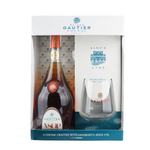 Коньяк "Gautier VSOP" 0.7л 40% кор +1 келих (Франція, Cognac, ТМ "Gautier")