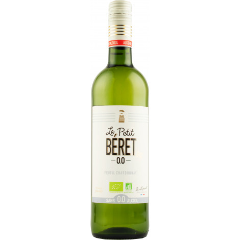 Вино б/алкогольне "Le Petit Beret Organic Chardonnay" біл.н/сух 0,75л (Франція, ТМ "Le Petit Beret")