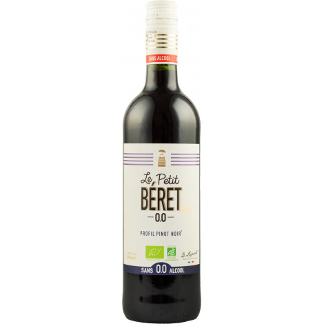 Вино б/алкогольне "Le Petit Beret Organic Pinot Noir" черв.н/сух 0,75л (Франція, ТМ "Le Petit Beret")