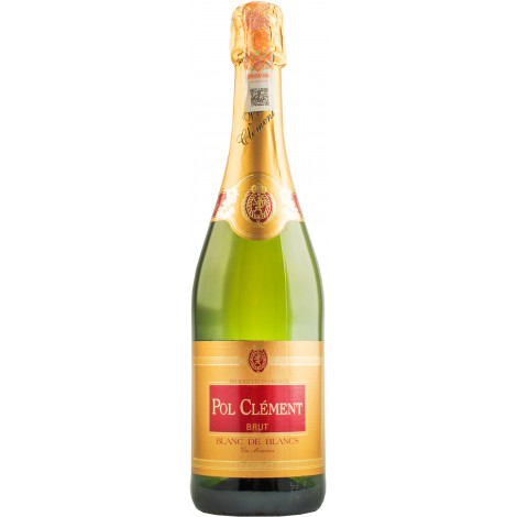 Вино ігристе "Pol Clement" біл.брют 0,75л 11% (Франція, VdF, ТМ "Pol Clement")