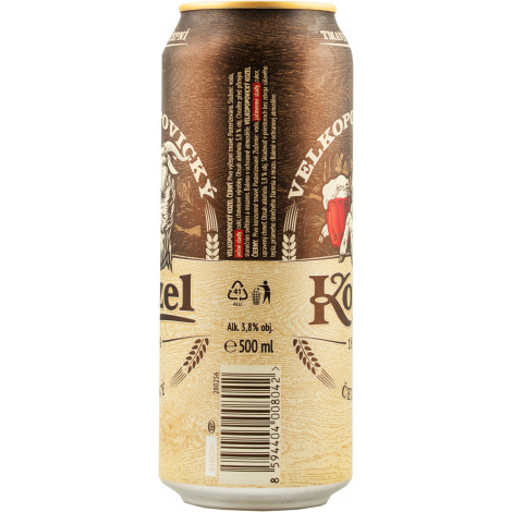 Пиво темне "Velkopopovicky Kozel tmave" 0,5л 3,8% ж/б (Чехия, ТМ" Kozel")
