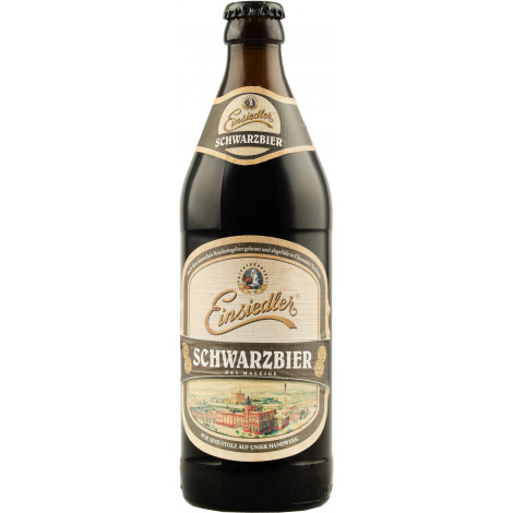 Пиво "Einsiedler Schwarzbier" 0,5л 5% скло (Німеччина, ТМ "Einsiedler")
