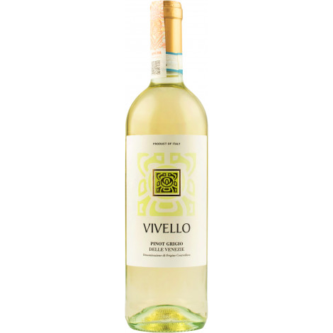 Вино "Pinot Grigio Vivello Delle Venezie DOC" бiл.сух 0,75л 12% (Італія, Венето, "Vivello")