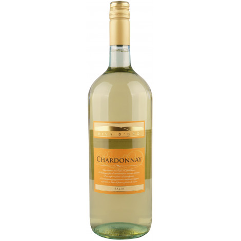 Вино "Chardonnay" бiл.сух 1,5л 12% (Італія, Венето, ТМ "Riva D'oro")