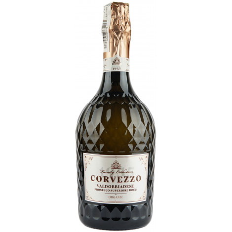 Вино ігристе "Prosecco Valdobbiadene BIO Conegliano DOCG" бiл.брют 0,75л 11% (Італія, Вальдобб, ТМ "Corvezzo")