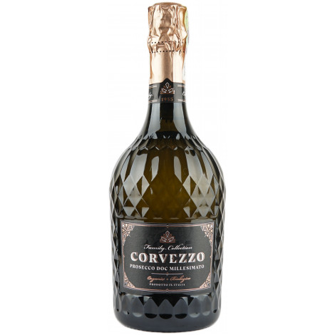 Вино ігристе "Prosecco BIO DOCFamily Collection " бiл.брют 0,75л 11% (Італія, Венето, ТМ "Corvezzo")