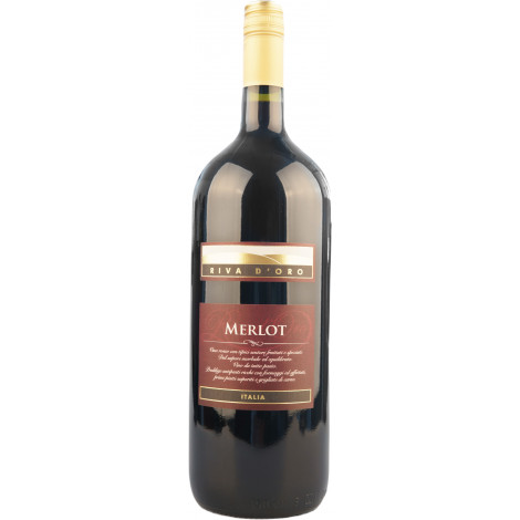 Вино "Merlot" черв.сух 1,5л 12,5% (Італія, Венето, ТМ "Riva D'oro")