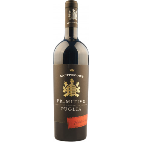 Вино "Primitivo Puglia IGP" черв.сух 0,75л 13% (Італія, Апулія, ТМ "Montecore")