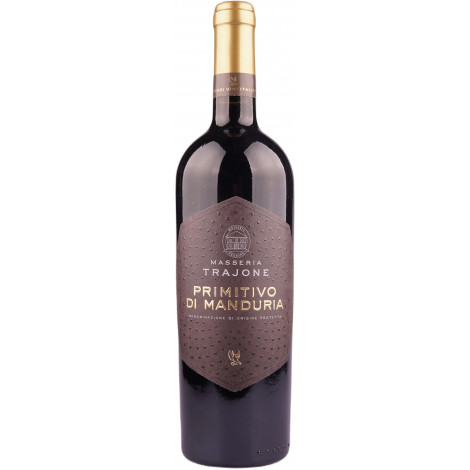 Вино "Primitivo di Manduria DOP" черв.сух 0,75л 14% (Італія, Апулія, ТМ "Masseria Trajone")
