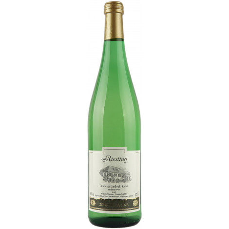 Вино "Riesling  Landwein " біл.н/сол 0,75л 9%(цук,37гр/л) (Німеччина, Д.Рейна, ТМ "Schmitt Sohne")