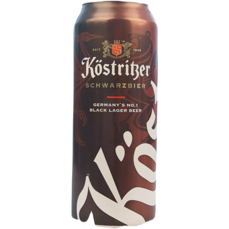 Пиво темне "Kos Shwarz" 0,5л 4,8% ж/б (Німеччина, ТМ  "Kos")