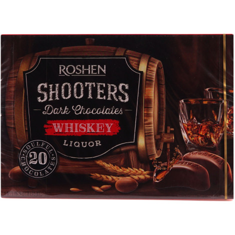 Цукерки "Roshen Shooters Whiskey" 150г (Україна, ТМ "Roshen")