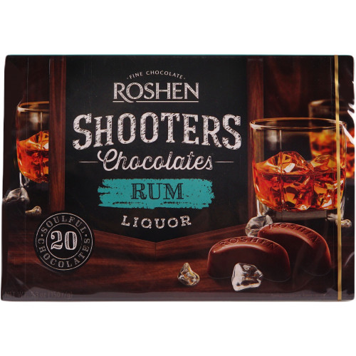 Цукерки "Roshen Shooters Rum" 150г (Україна, ТМ "Roshen")