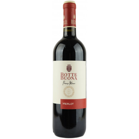 Вино "Merlot d'Italia" черв.н/сух 0,75л 12% (Італія, Эмілія - Романія, ТМ "Botte Buona")
