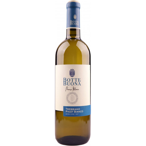 Вино "Trebbiano Pinot Blanco Rubicone IGT" н/сух 0,75 л 11% (Італія, Емилія-Ромонья , ТМ "Botte Buona")