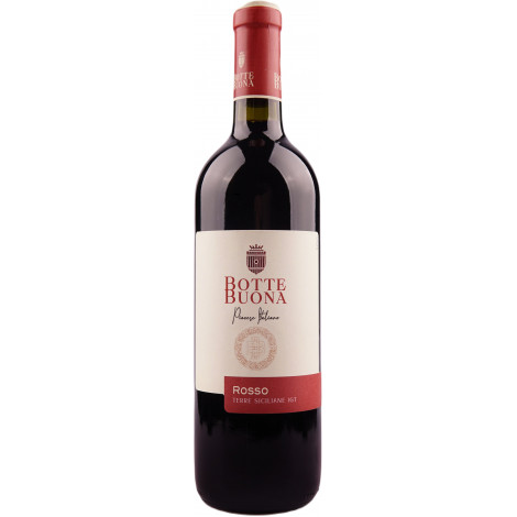 Вино "Terre Siciliane Rosso IGT" черв.сух 0,75л 12% (Італія, Емілія-Романья, ТМ "Botte Buona")