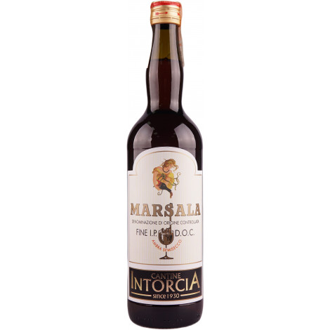 Вино крiплене "Marsala Fine I.P DOC" бiл. н/сух 0,75л 17% (Італія,  Сицилія,  ТМ "Intorcia")