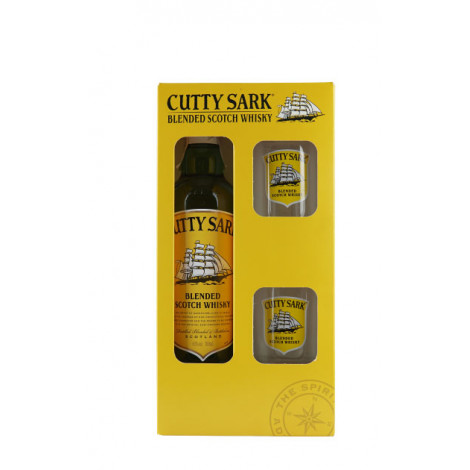 Віскі "Набір Cutty Sark + 2 склянки" 0.7л, 40% (Шотландия, TM "Cutty Sark")