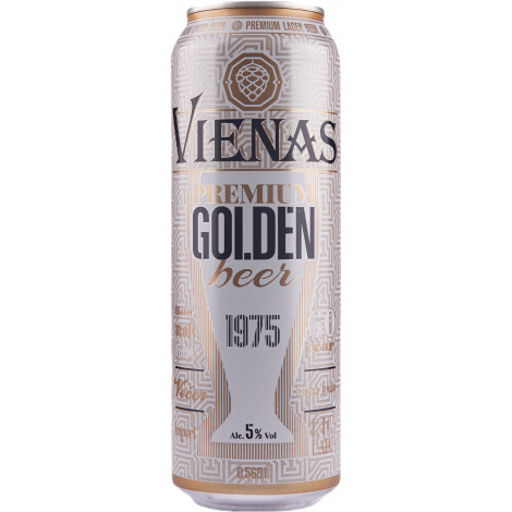 Пиво "Vienas Golden" 5% 0,568л (Литва, ТМ "Vienas")