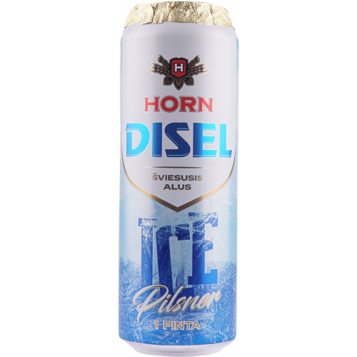 Пиво "Disel Ice Pilsner" 4.7% 0,568л з/б  (Литва, ТМ "Horn Disel")