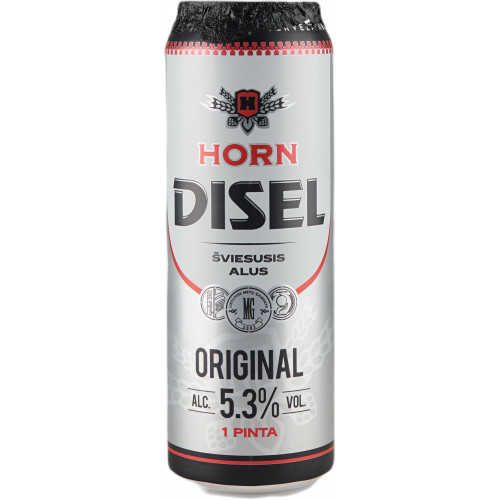 Пиво "Disel Original" 5.3% 0,568л ж/б (Литва, ТМ "Horn")