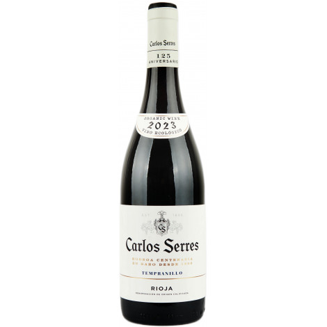 Вино " Tempranillo ECOLOGICO" черв.сух 0,75л 13,5% (Іспанія,Ріоха, ТМ "Carlos Serres")