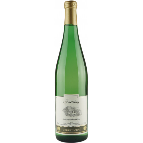 Вино "Riesling Landwein med.dry" бел.нап/сух 0,75л 9%(цук,16гр/л) (Німеччина,Д.Рейна, ТМ "Schmitt Sohne")