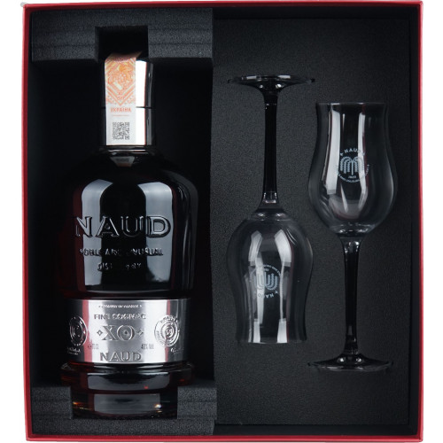 Коньяк "Cognac XO Naud" 0,7л 40% пoд. кор. + 2 склянки (Франція, TM "Naud")