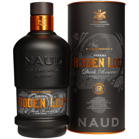 Ром "Ron Hidden Loot Dark Reserve Naud Spiced" 0,7л 41% тубус (Франція, TM "Naud")