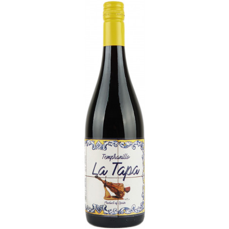 Вино тихе "Tempranillo La Tapa" черв. сух. 0,75л 13,5% (Іспанія, Валенсія, ТМ "La Tapa")