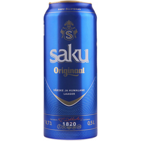 Пиво "Saku Original beer" 0,5л 4,7% ж/б (Естонія, TM "Saku")