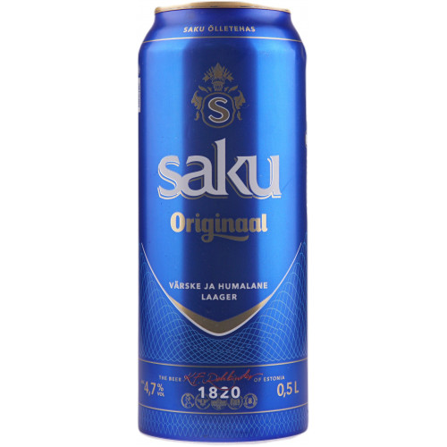 Пиво "Saku Original beer" 0,5л 4,7% ж/б (Естонія, TM "Saku")