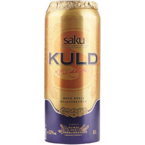 Пиво "Saku Kuld beer" 0,5л 5,2% ж/б (Естонія, TM "Saku")