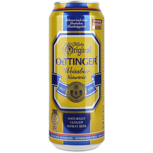 Пиво "Oettinger Weissbier" 0,5 л з/б  4,9% (Німеччина, TM "Oettinger")