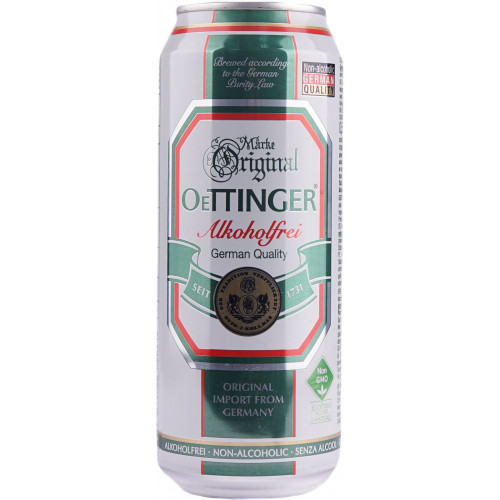 Пиво безалкогольне "Oettinger Alkoholfrei" 0,5 л ж/б  0,5% (Німеччина, TM "Oettinger")