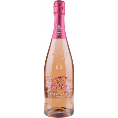 Вино ігристе "Pink Moscato VSAQ" 0,75л рож. солод. 7% (Італія, П'ємонт, ТМ "Tosti")